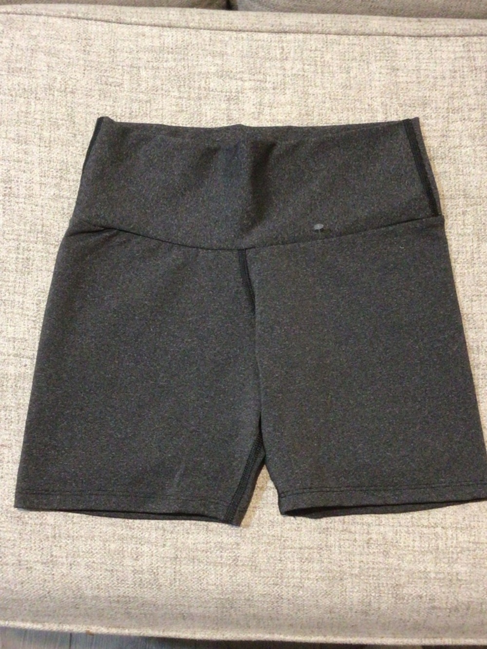 Women's High-Rise Black Bike Shorts with Wide Waistband